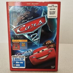 Cars 2 Two-Disc Blu-ray / DVD Combo Includes 2 Shorts The Disney Store